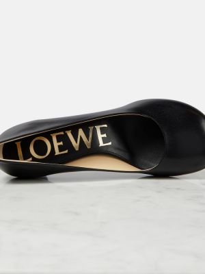 Kožené lodičky Loewe černé