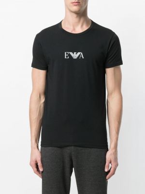 T-shirt mit print Emporio Armani schwarz