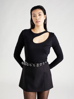 Tričko s dlhými rukávmi Sisley čierna