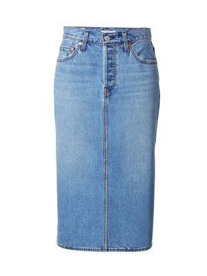 Priliehavá džínsová sukňa Levi's modrá