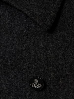 Kasmír gyapjú kabát Vivienne Westwood fekete