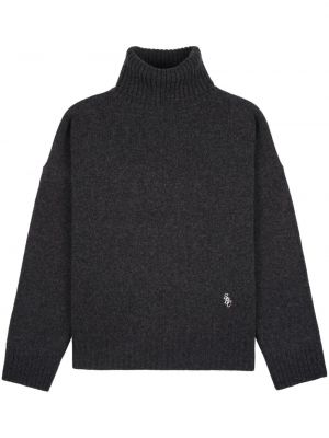 Vlnený sveter Sporty & Rich sivá