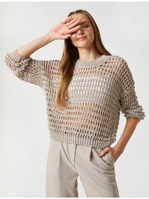 Трикотажний светр з довгим рукавом з круглим вирізом Koton