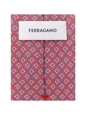 Corbata de seda Salvatore Ferragamo rojo
