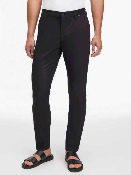 Pantalones chinos slim fit de algodón Calvin Klein negro