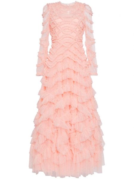 Βραδινό φόρεμα από τούλι Needle & Thread ροζ