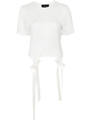 Bavlnené tričko s mašľou Simone Rocha biela