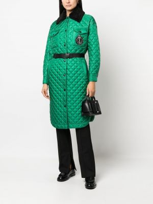 Prošívaný kabát Ermanno Firenze zelený