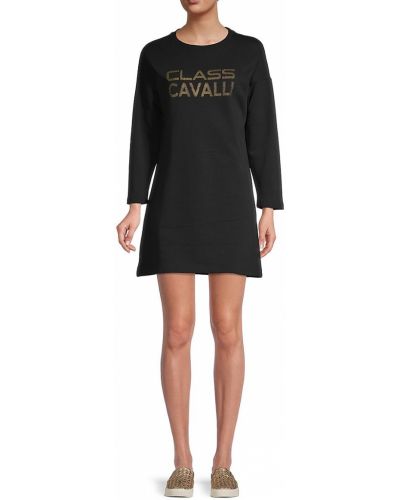 Mini šaty Cavalli Class, černá