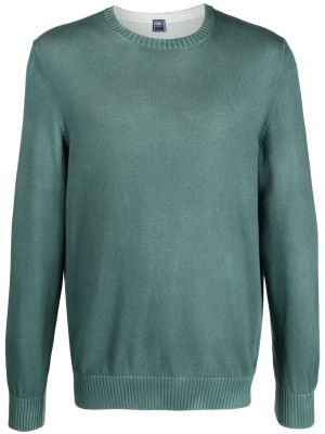 Βαμβακερός πουλόβερ με στρογγυλή λαιμόκοψη Fedeli πράσινο
