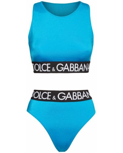 Bikiny s vysokým pasem Dolce & Gabbana - modrá