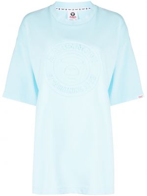 T-shirt con stampa Aape By *a Bathing Ape® blu