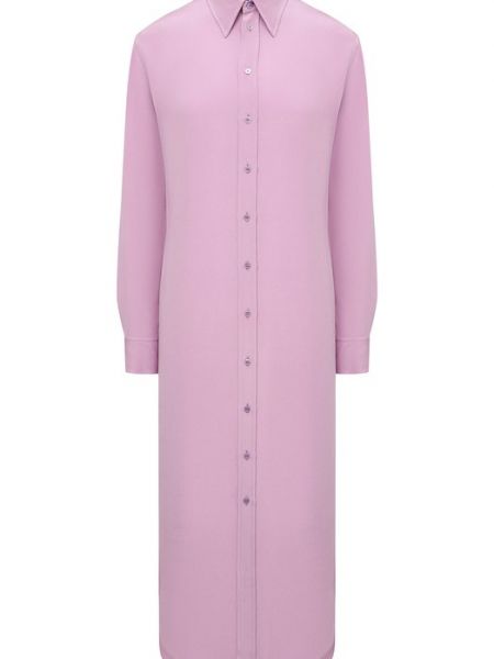 Шелковое платье Ralph Lauren розовое