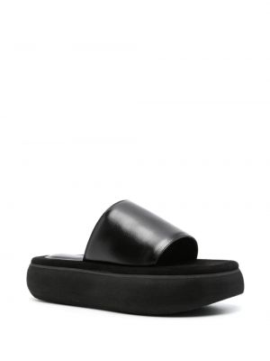 Dabīgās ādas kurpes ar platformu Osoi melns