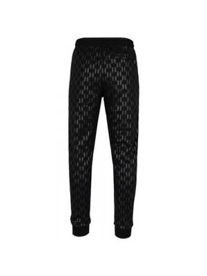Pantalones de chándal de algodón Karl Lagerfeld negro