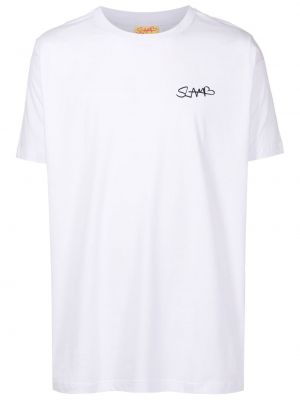 Raštuotas marškinėliai Amir Slama balta