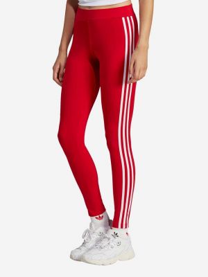 Legíny s aplikacemi Adidas Originals červené