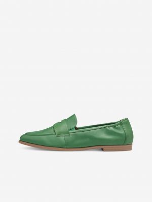 Pantofi loafer din piele Tamaris verde