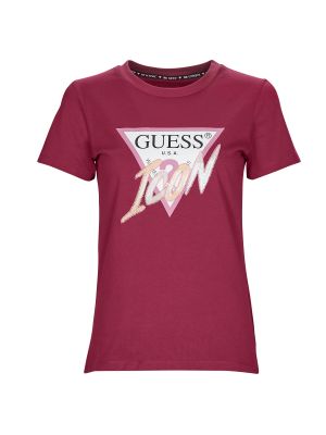 Tričko Guess vínová