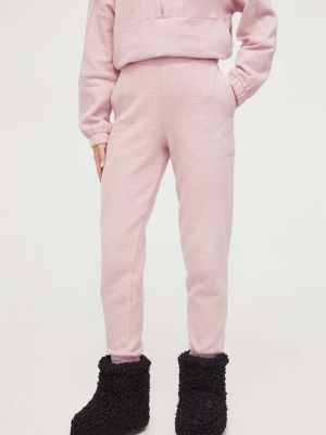 Spodnie sportowe bawełniane Ugg różowe