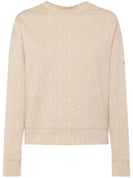 Jacquard sweatshirt Moncler beige