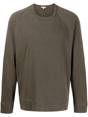 Rund hals bomull sweatshirt James Perse brun