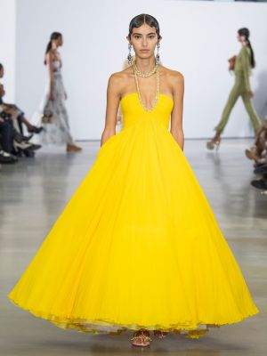 Hodvábne dlouhé šaty Giambattista Valli žltá