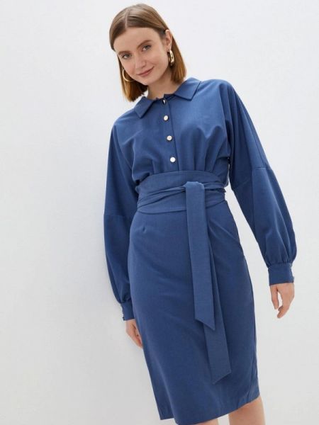 Платье-рубашка Avemod синее
