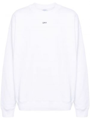 Sweatshirt mit stickerei aus baumwoll Off-white weiß