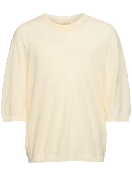 Вълнен пуловер Zegna бяло