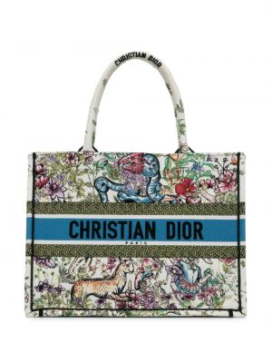 Shopper kabelka Christian Dior bílá