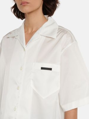 Camisa de nailon Prada blanco