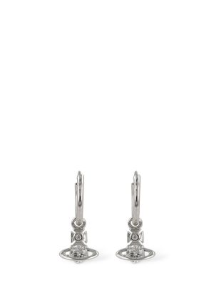 Pendientes de cristal de cristal Vivienne Westwood plateado