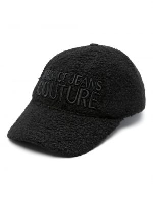 Fleece cap mit stickerei Versace Jeans Couture schwarz