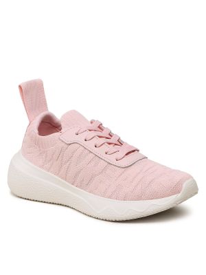 Sneakersy żakardowe Tommy Jeans różowe