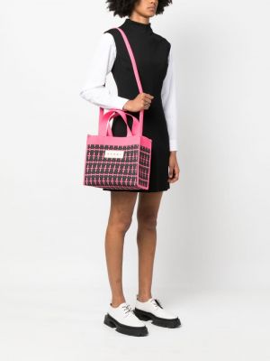 Pletená nákupná taška Marni ružová