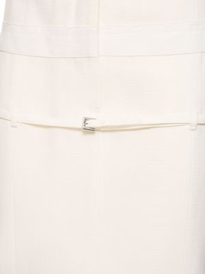 Krepové midi sukně Jacquemus bílé