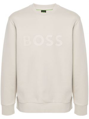 Bluza bawełniana Boss beżowa