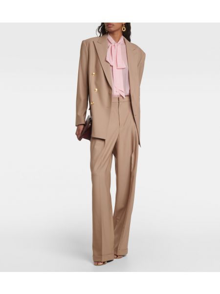 Шерстяной пиджак Polo Ralph Lauren коричневый
