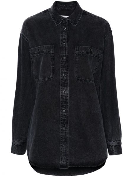 Rifľová košeľa Marant Etoile čierna
