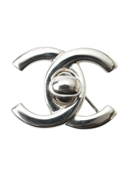 Broszka Chanel Vintage srebrna