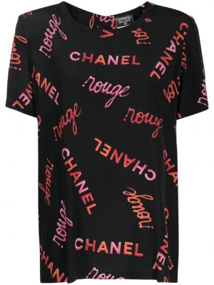 Tricou de mătase cu imagine Chanel Pre-owned
