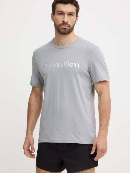 Koszulka z nadrukiem z krótkim rękawem Calvin Klein Underwear szara