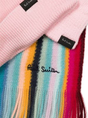 Strick woll schal Paul Smith pink