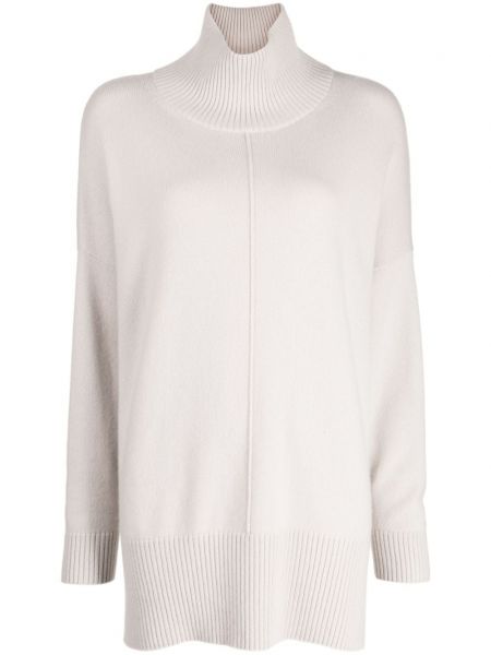 Кашмирен дълъг пуловер N.peal сиво