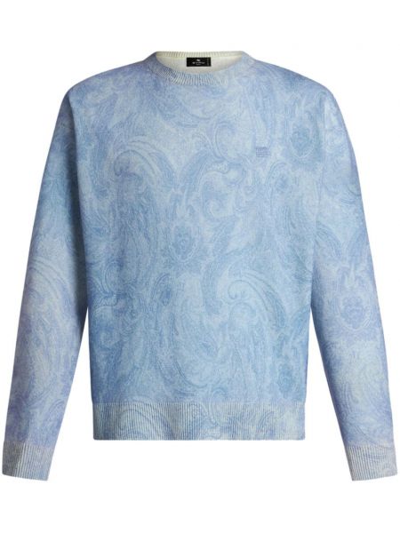 Pullover mit paisleymuster Etro blau