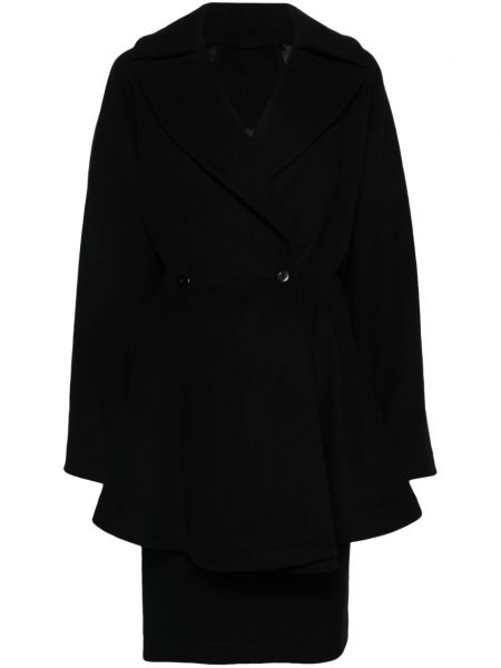 Peplum volnena ukrojena obleka Alaïa Pre-owned črna