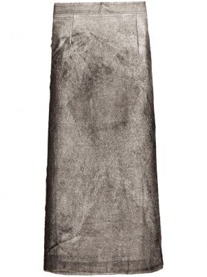 Hodvábna sukňa s potlačou Maison Margiela