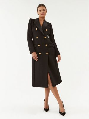 Priliehavý kabát Elisabetta Franchi čierna