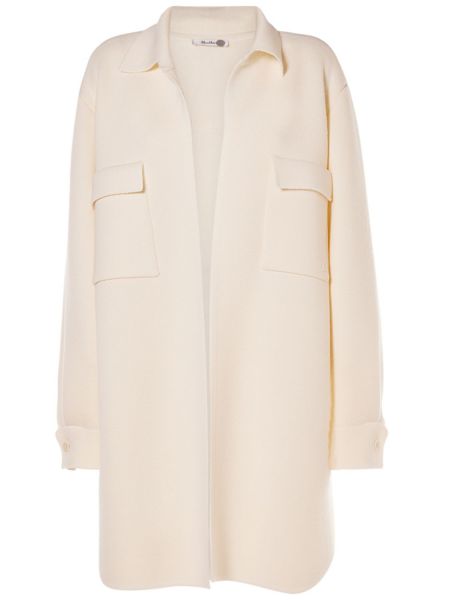 Cárdigan de lana de punto oversized Max Mara blanco